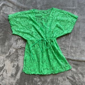 Gorgeous green beach coverup!